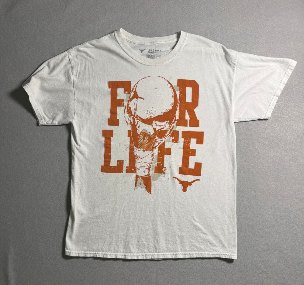 Texas Longhorns Football For Life Hook Em T-shirt Size Large